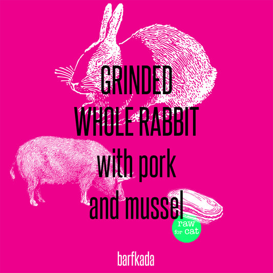 Grinded whole rabbit, with pork and mussel